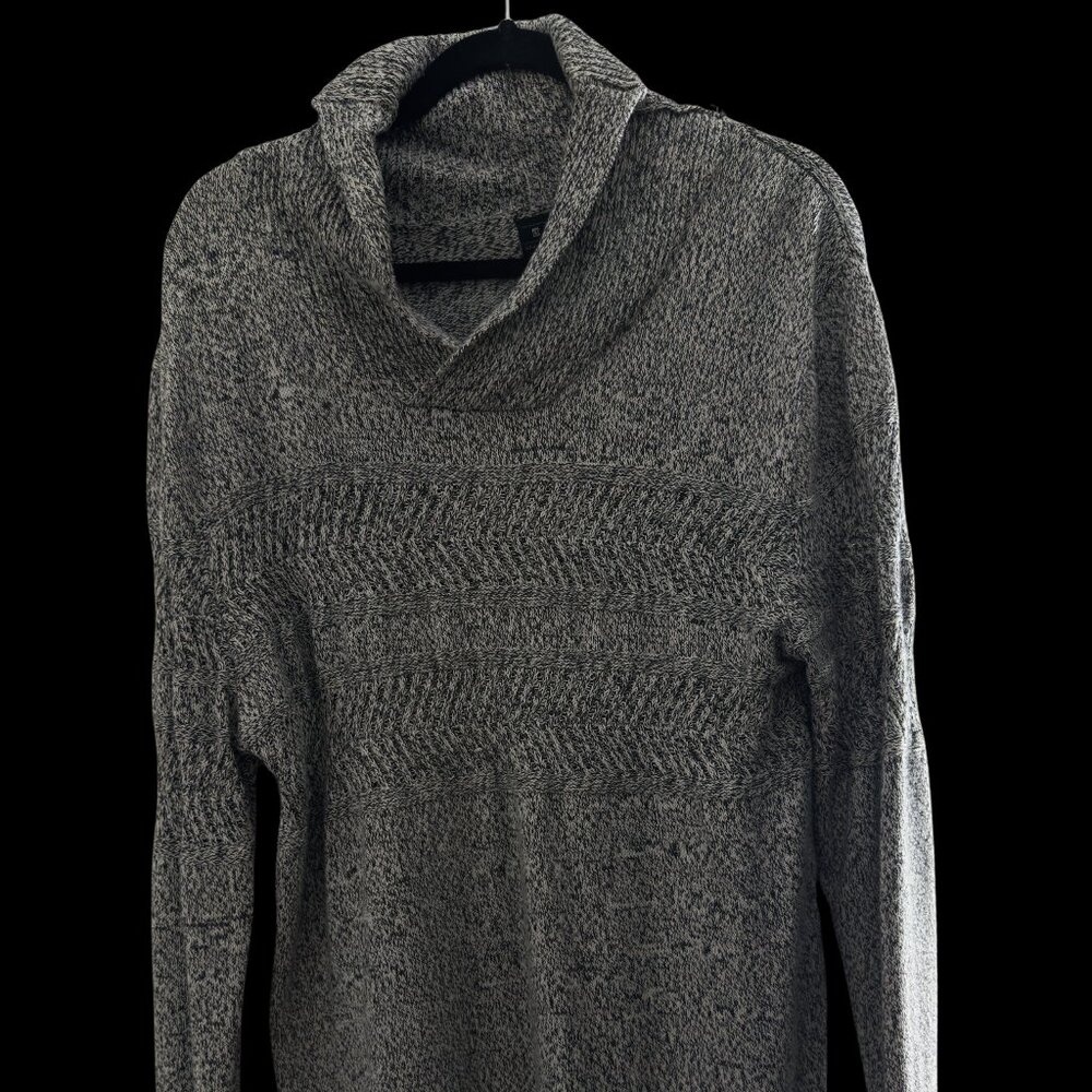 Grey Fisherman's Sweater Cowl Neck Medium